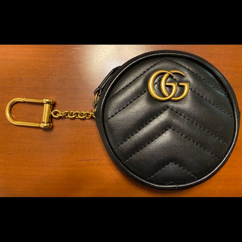 Gucci Marmont Black Leather Coin Purse